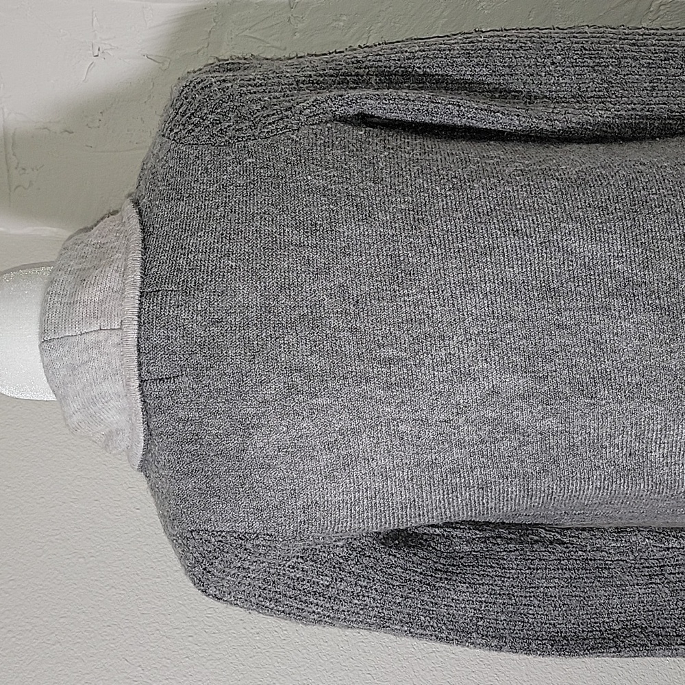 Abercrombie & Fitch Cardigan Sweater Open Front Gray Stretch Soft Cozy Comfy XS - Picture 10 of 14